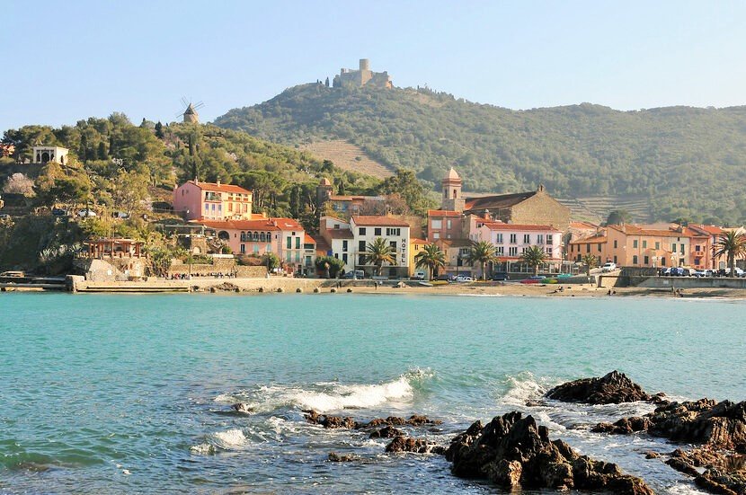 Кольюр и Перпиньян - вид на крепость