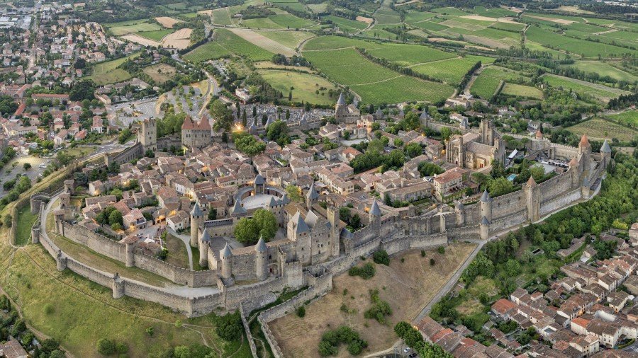 Каркассон с высоты птичьего полёта